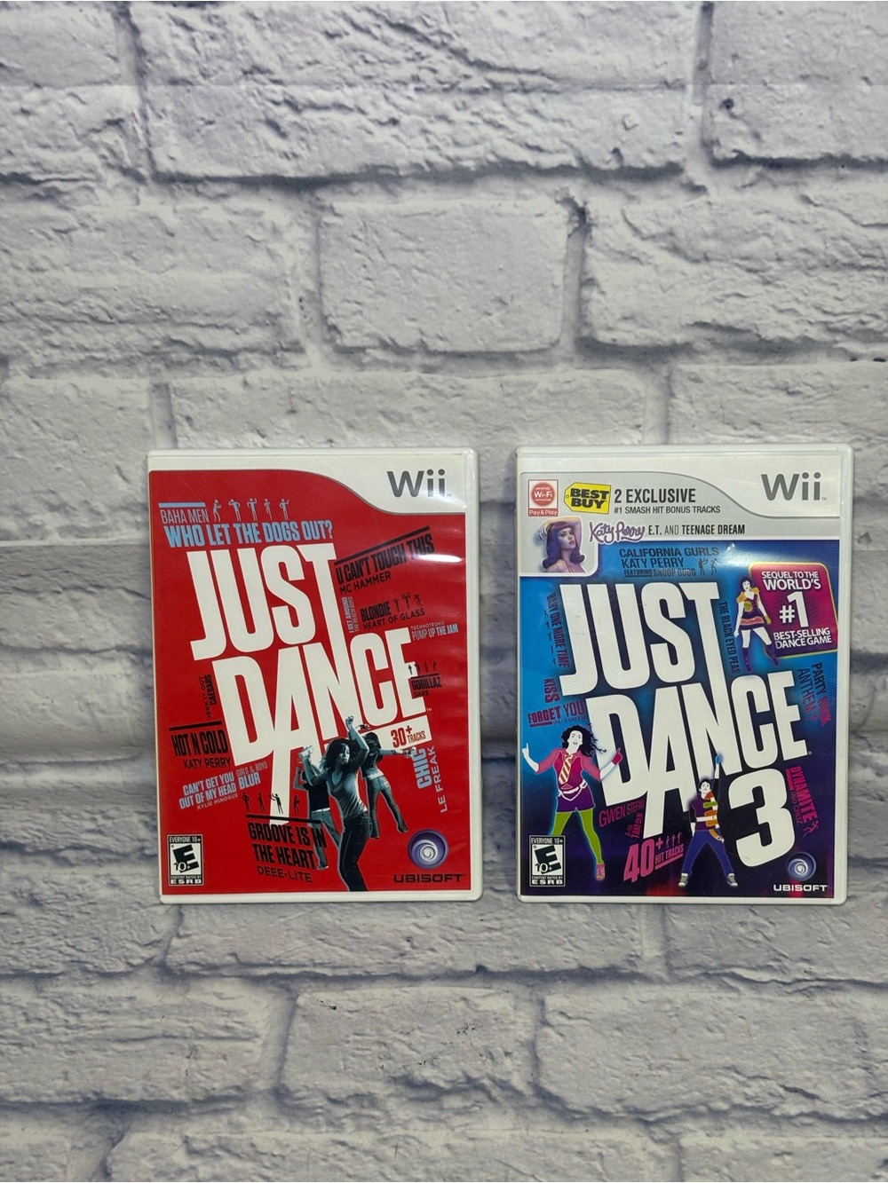 Nintendo Wii Just Dance 1 and 3 Video Game Lot Of 2 Tested Music